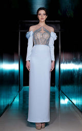 1 of 3 MNM Couture K3989 Light Blue