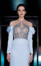 2 of 3 MNM Couture K3989 Light Blue