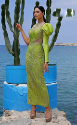 1 of 4 MNM Couture K3998 Pistachio