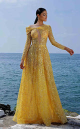 1 of 5 MNM Couture K4004 Mustard