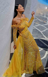 2 of 7 MNM Couture K4006 Mustard