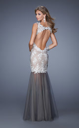 2 of 2 La Femme 21100 Charcoal/Nude