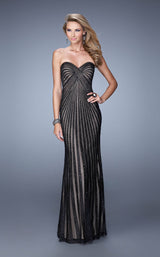 1 of 2 La Femme 21308 Black/Nude