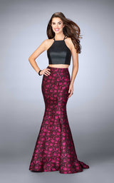 1 of 2 La Femme 23864 Black/Fuchsia