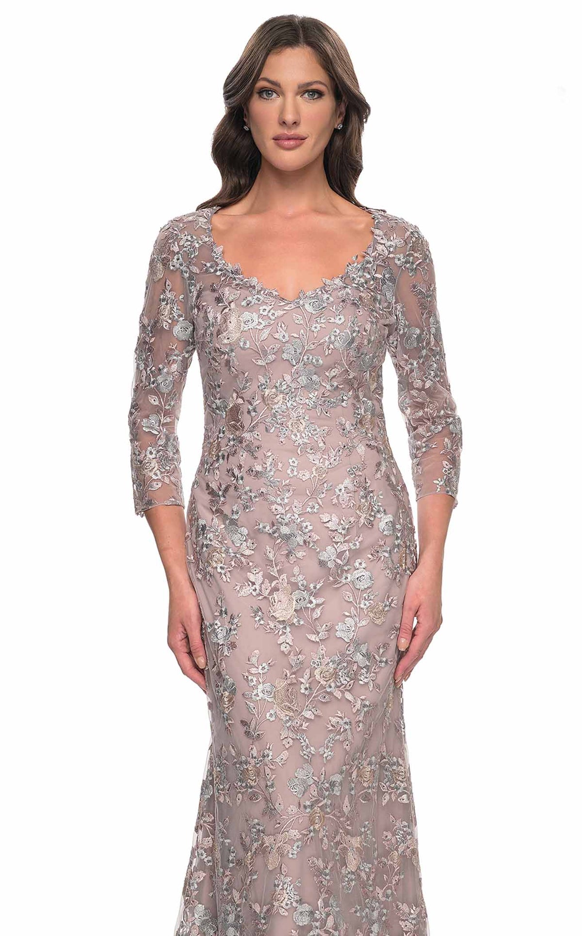 knee length dresses for ladies La Femme 30081 Dress
