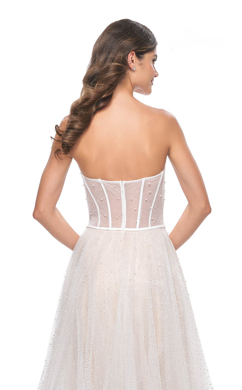 La Femme 32149 White/Nude
