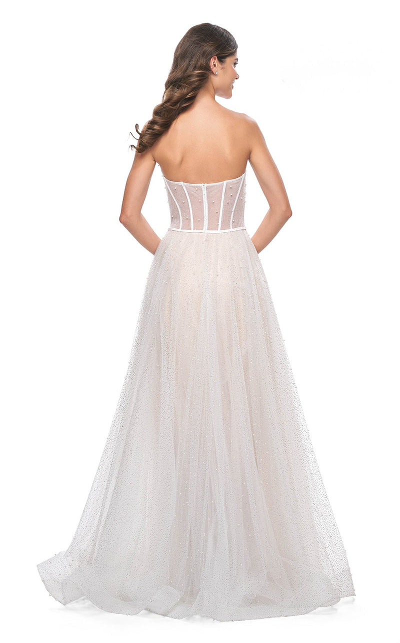 La Femme 32149 White/Nude