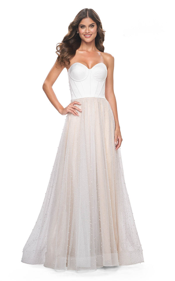 La Femme 32149 White/Nude