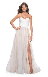 1 of 6 La Femme 32149 White/Nude