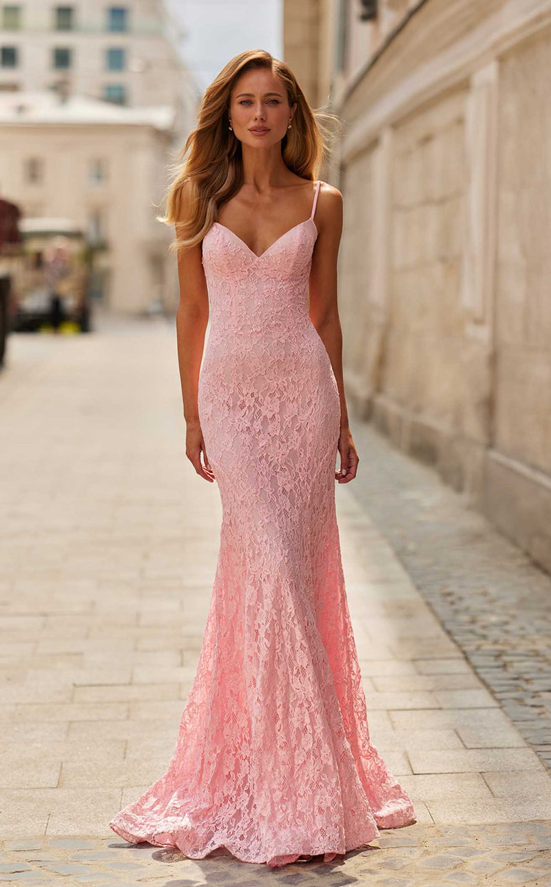 la femme pink sequin dress Neon Pink La Femme Long Sequin Prom Dress