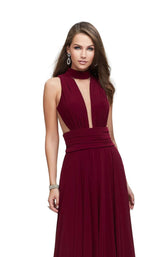 6 of 8 La Femme 25568 Burgundy