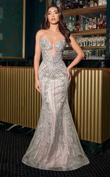 1 of 4 Ladivine CC2421 Silver/Nude