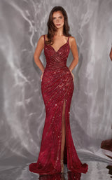 1 of 6 Ladivine CC498 Deep-Red