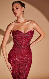 2 of 6 Ladivine CD0108 Burgundy