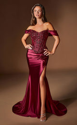 1 of 2 Ladivine CD656 Burgundy