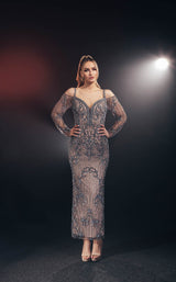 1 of 2 Chic and Holland MD110088 Gunmetal-Nude