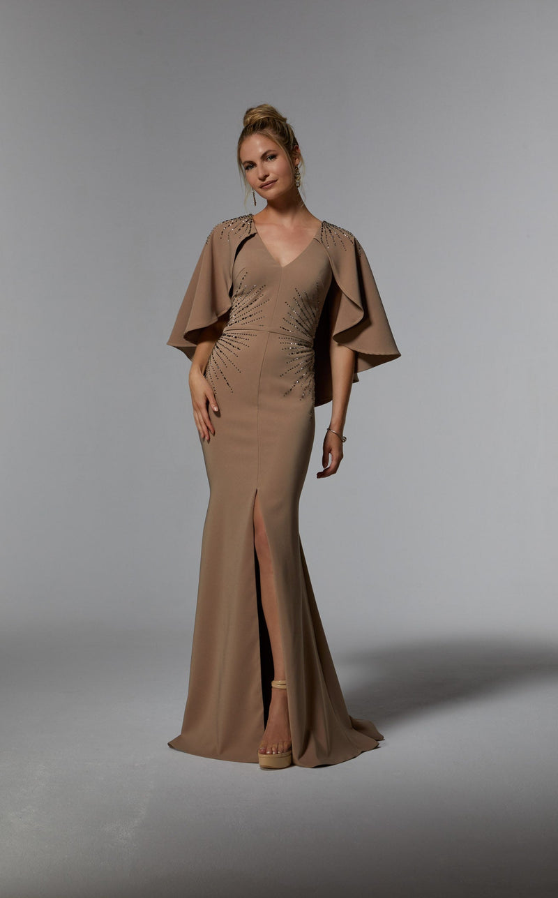 MGNY 72914 Dress Taupe / 8