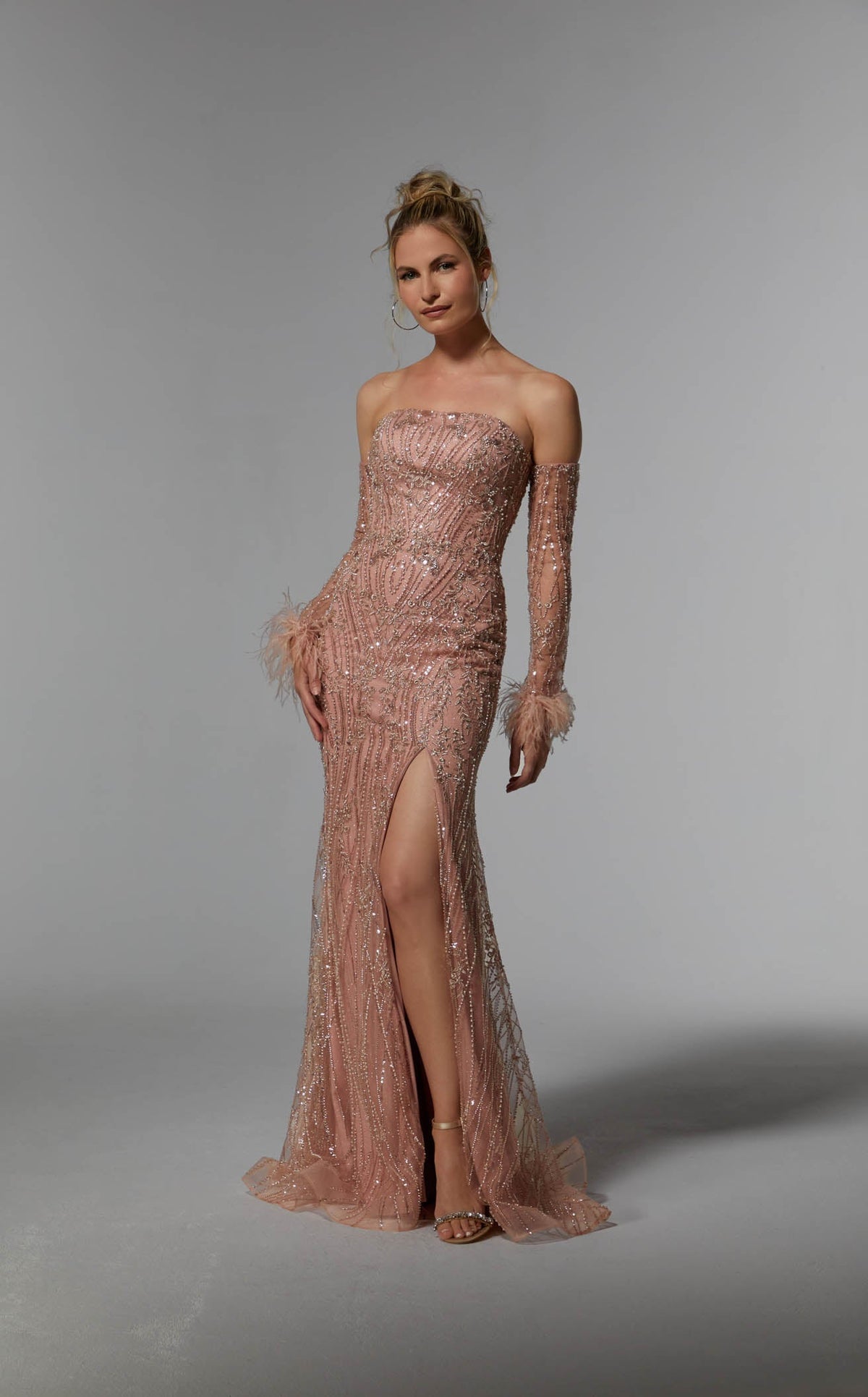 MGNY 72934 Prom Dress - Dusty Rose