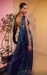 4 of 5 MNM Couture E0044 Blue