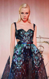 2 of 4 MNM Couture E0058 Navy Blue