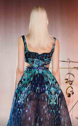 3 of 4 MNM Couture E0058 Navy Blue