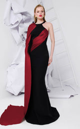 2 of 10 MNM Couture E0072 Black/Red