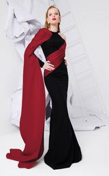 4 of 10 MNM Couture E0072 Black/Red