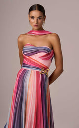 3 of 8 MNM Couture E0080 Multi Color