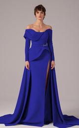 9 of 10 MNM Couture E0099 Blue
