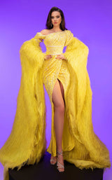 1 of 6 MNM Couture F02816 Yellow