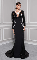 2 of 6 MNM Couture F02834 Black