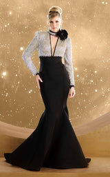 2 of 9 MNM Couture F02859 Black/Silver
