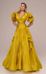 3 of 4 MNM Couture F02885 Mustard