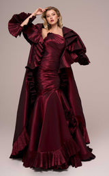 2 of 4 MNM Couture F02893 Burgundy