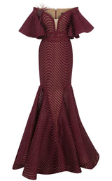 9 of 11 MNM Couture F02925 Burgundy