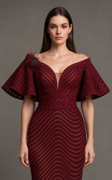 8 of 11 MNM Couture F02925 Burgundy