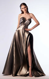 2 of 6 MNM Couture G1702 Metallic/Silver