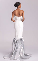 6 of 6 MNM Couture G1819 White/Dark Silver