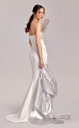 7 of 7 MNM Couture G1824 Off White Silver