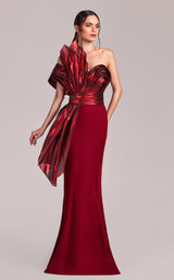 1 of 5 MNM Couture G1832 Burgundy