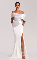 1 of 6 MNM Couture G1841 Off White Silver