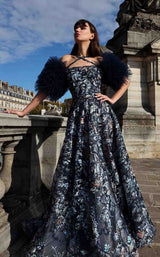 1 of 4 MNM Couture K4022 Navy