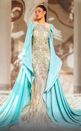 1 of 4 MNM Couture K4169 Aqua