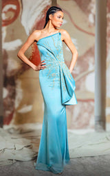 1 of 4 MNM Couture K4172 Aqua