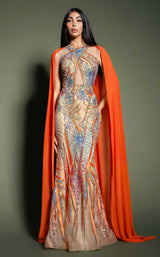 1 of 2 MNM Couture K4186 Orange