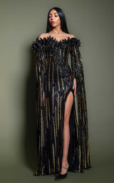 1 of 2 MNM Couture K4191 Black