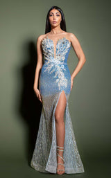 1 of 2 MNM Couture K4193 Blue