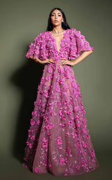 1 of 2 MNM Couture K4198 Fuchsia