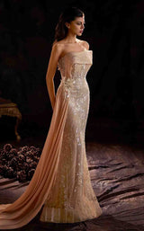 1 of 5 MNM Couture K4206 Beige