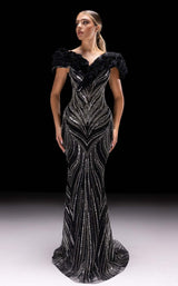 1 of 5 MNM Couture K4218 Black